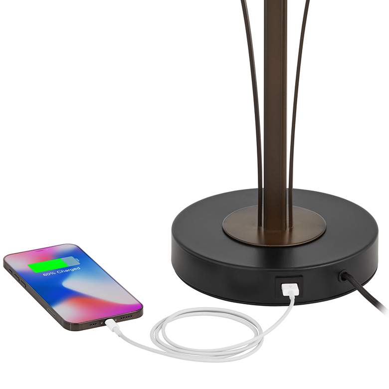 Image 4 Sydney Modern USB Table Lamp with USB Dimmer more views