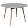 Sydney Outdoor Patio Round Dining Table in Light Eucalyptus and Grey Stone