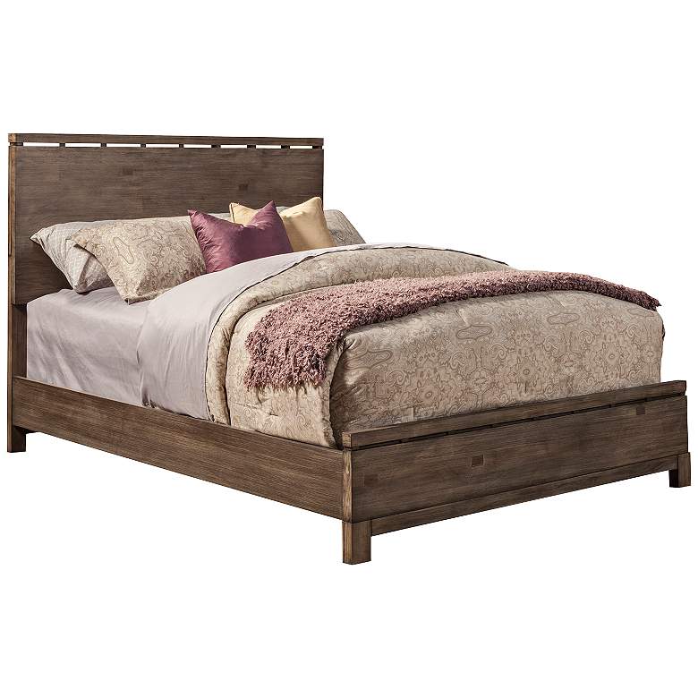 Image 1 Sydney Weathered Gray Queen Panel Bed