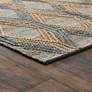 Sylmar 5&#39;x8&#39; Natural and Mineral Blue Jute Area Rug in scene