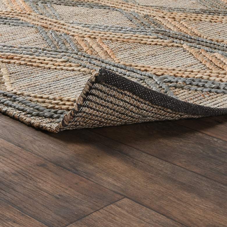 Image 5 Sylmar 5'x8' Natural and Mineral Blue Jute Area Rug more views