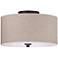 Sylvan 14" Wide Oatmeal Drum Ceiling Light