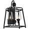 Sylvan 18" High Black and Seeded Glass Outdoor Wall Light