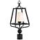 Sylvan 22 1/2" High Black and Opal Glass Outdoor Post Light