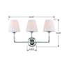 7_Sylvan 23 1/4" Wide Opal Shades and Polished Chrome 3-Light Bath Light more views