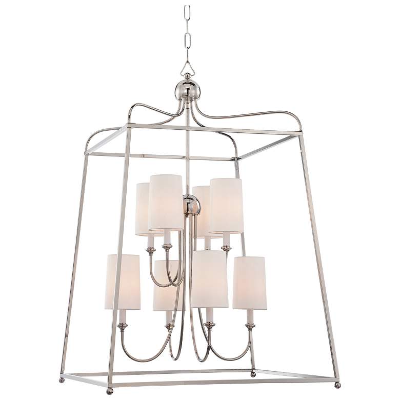 Image 1 Sylvan 27 1/2 inch Wide Polished Nickel 8-Light Chandelier