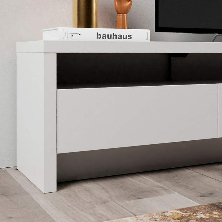 Image 2 Sylvan 70.86 TV Stand in White Matte more views