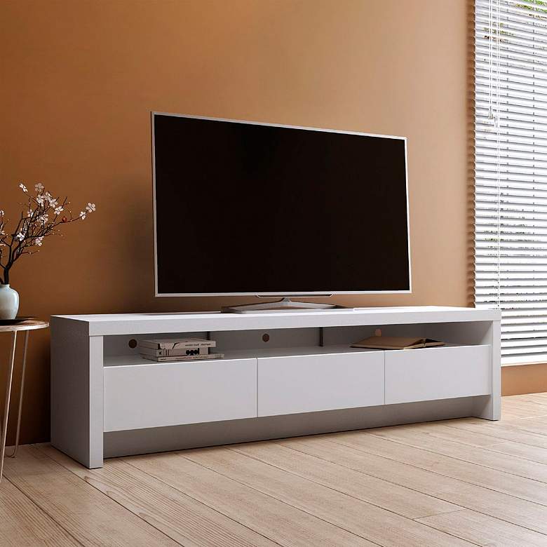 Image 6 Sylvan 70.86 TV Stand in White Matte more views