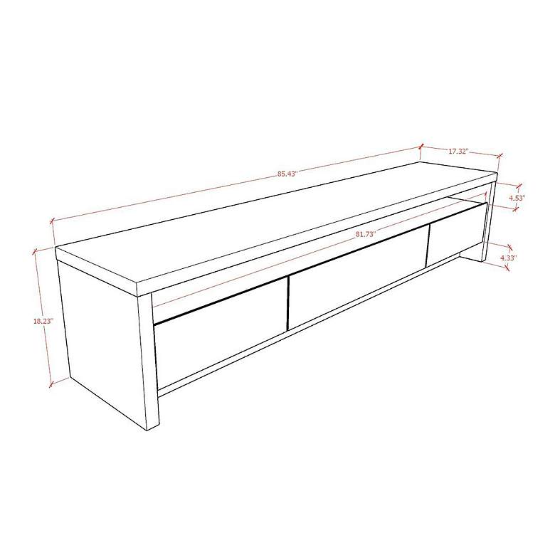 Image 7 Sylvan 70.86 TV Stand in White Matte more views