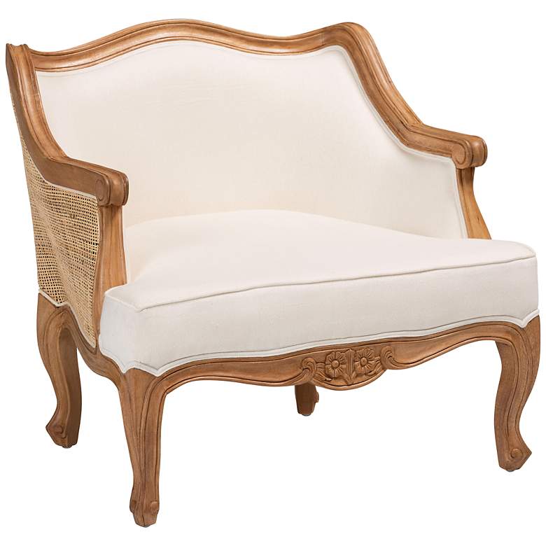 Image 2 Sylvestra Honey Oak Wood Low Seat Accent Chair