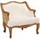 Sylvestra Honey Oak Wood Low Seat Accent Chair