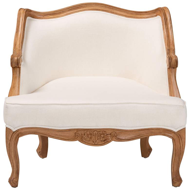 Image 6 Sylvestra Honey Oak Wood Low Seat Accent Chair more views