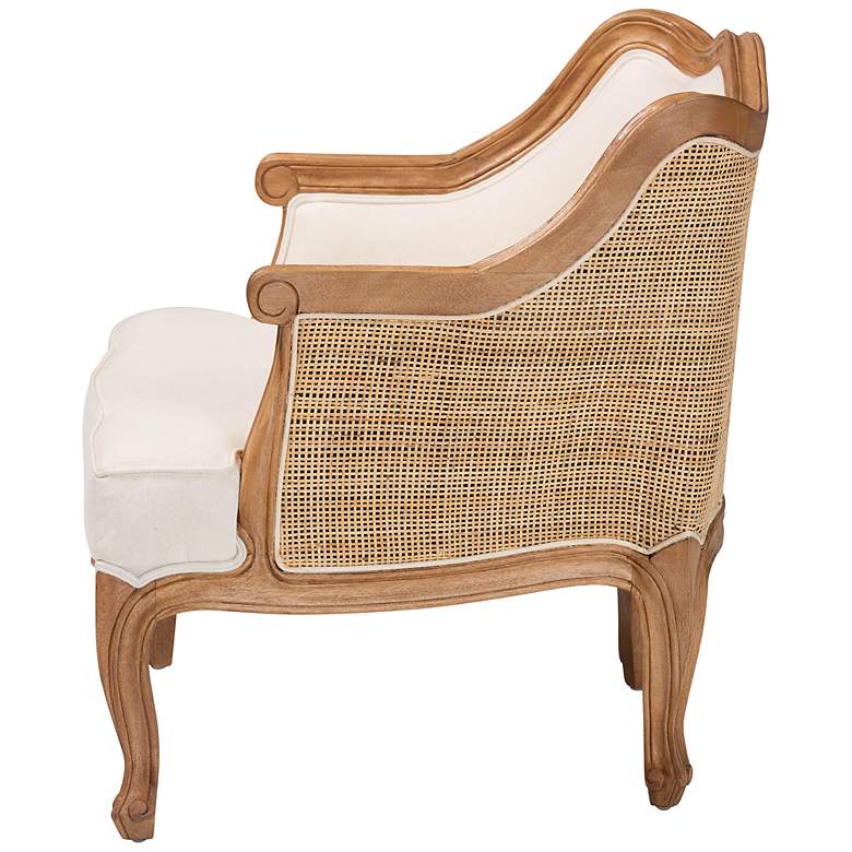 Image 7 Sylvestra Honey Oak Wood Low Seat Accent Chair more views