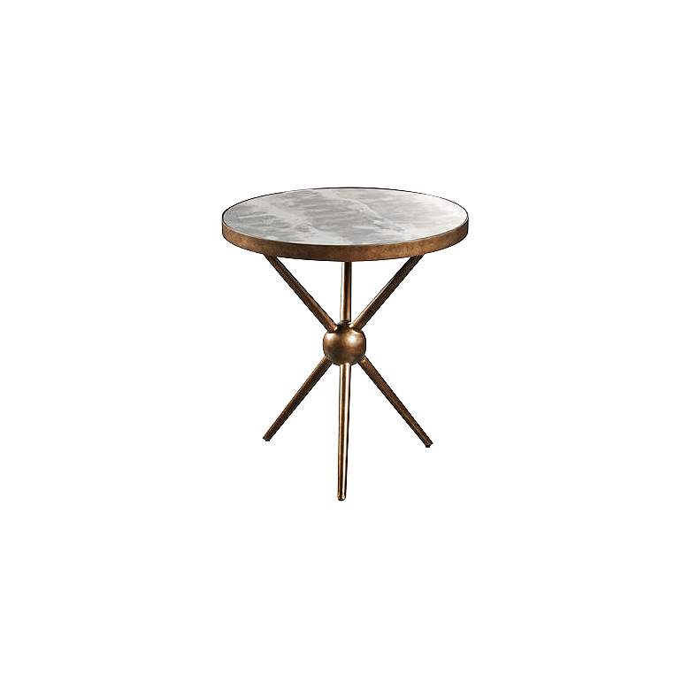 Image 1 Sylvette 24 inch Wide Walnut Modern Round End Table
