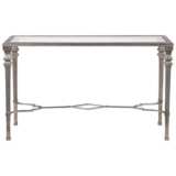 Sylvia 48&quot; Wide Silver Leaf Rectangle Console Table