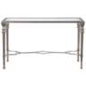 Sylvia 48" Wide Silver Leaf Rectangle Console Table