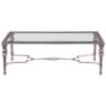 Sylvia 50" Wide Silver Leaf Rectangle Cocktail Table