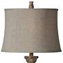 Sylvia Distressed Brown Cream Buffet Table Lamps Set of 2