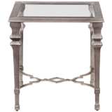 Sylvia Silver Leaf Square End Table