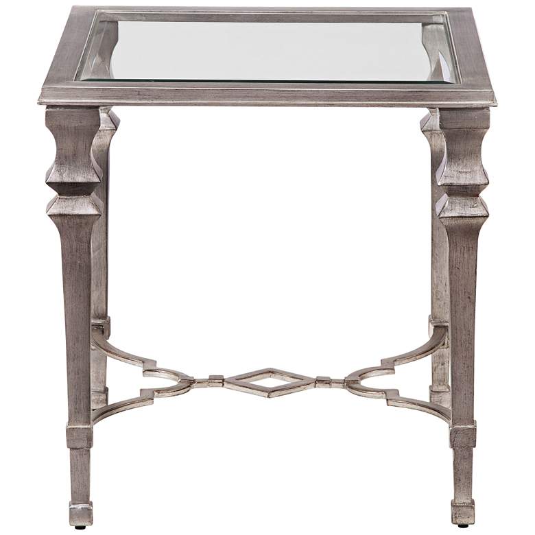 Image 1 Sylvia Silver Leaf Square End Table