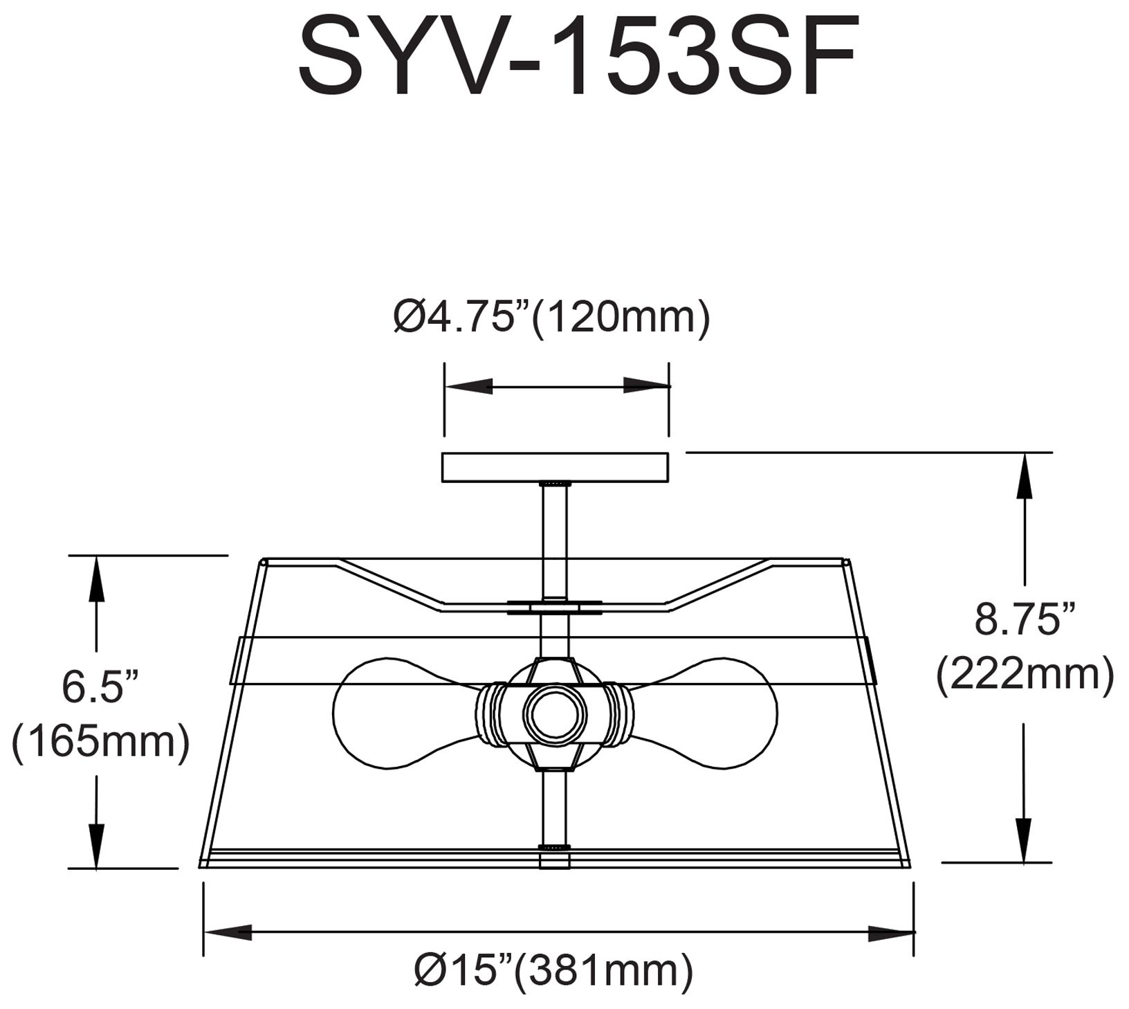 Image 3 Sylvie 15" Wide 3-Light Aged Brass Finish Semi Flush Mount w/ Natural Shade more views