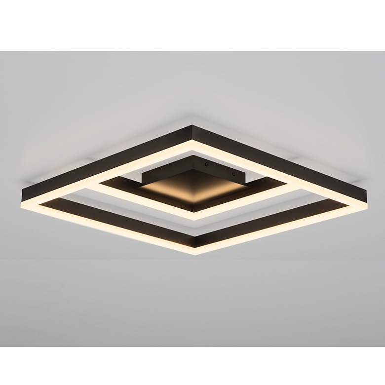 Image 1 Symmetry 17 3/4" Wide Satin Dark Gray LED Ceiling Light