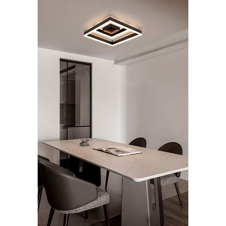 Image 6 Symmetry 17 3/4" Wide Satin Dark Gray LED Ceiling Light more views
