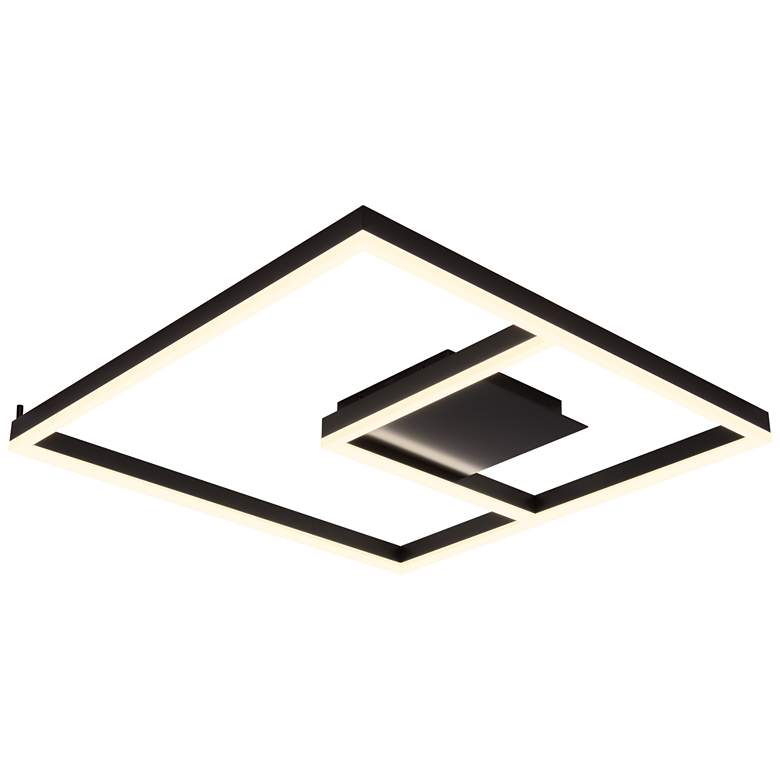 Image 1 Symmetry 23.6" Satin Dark Gray Semi-Flush Mount