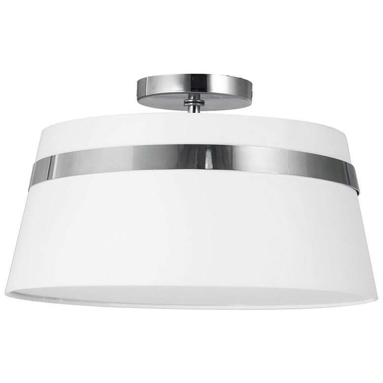 Image 1 Symphony 15 inch Wide 3 Light Polished Chrome Semi-Flush Mount