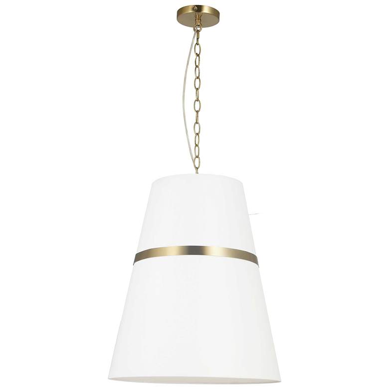 Image 1 Symphony 18" Wide 3 Light Aged Brass Pendant
