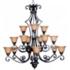 Symphony Collection 51" High 15 Light Large Chandelier