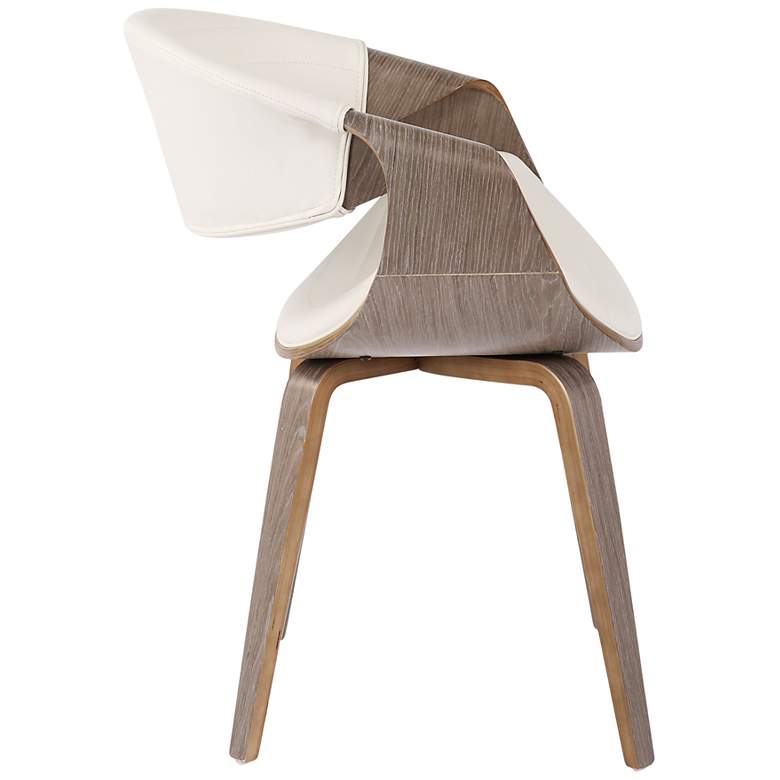 Image 3 Symphony Dining/Accent Chair in Grey Wood and White PU by LumiSource more views