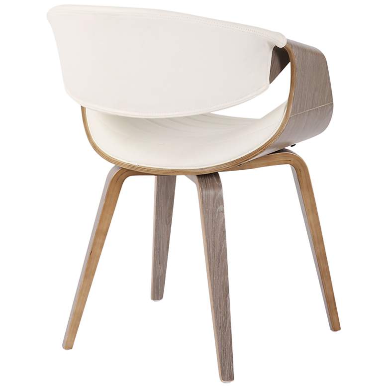Image 4 Symphony Dining/Accent Chair in Grey Wood and White PU by LumiSource more views