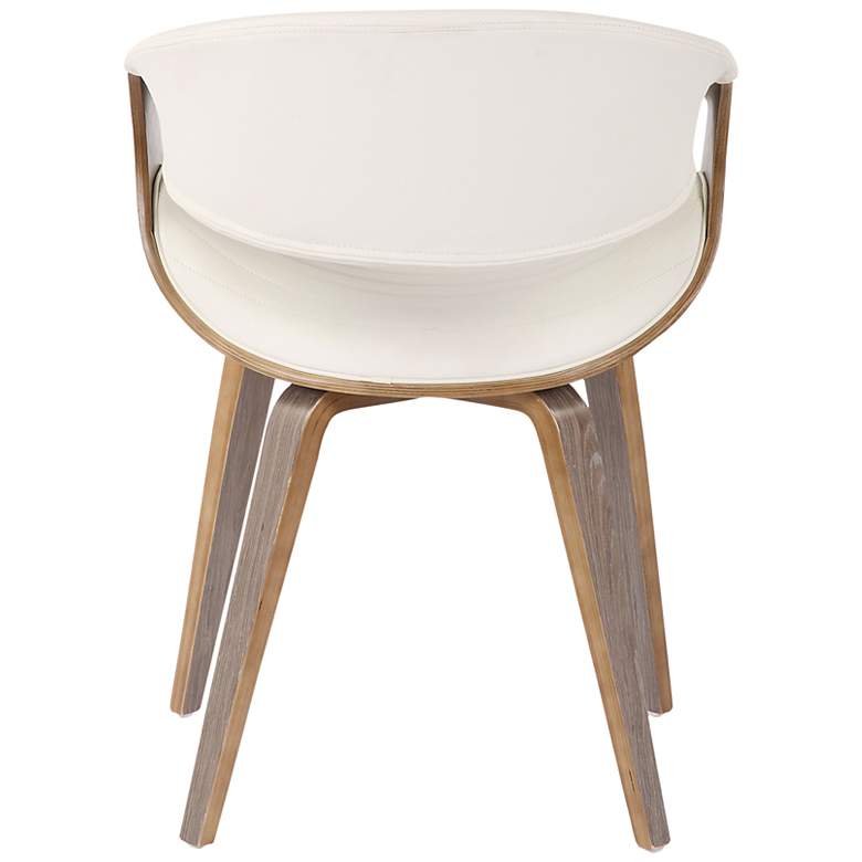 Image 5 Symphony Dining/Accent Chair in Grey Wood and White PU by LumiSource more views