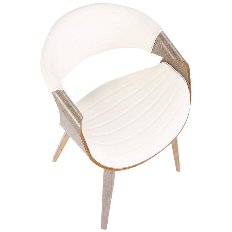 Image 7 Symphony Dining/Accent Chair in Grey Wood and White PU by LumiSource more views