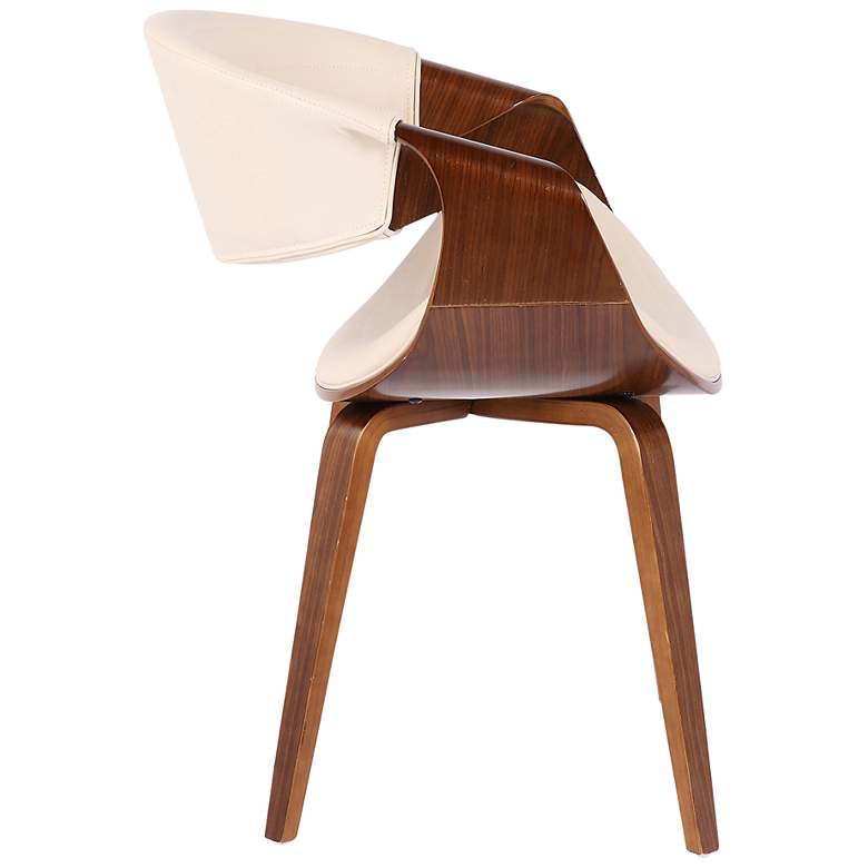 Image 3 Symphony Dining/Accent Chair in Walnut Wood and Cream PU by LumiSource more views