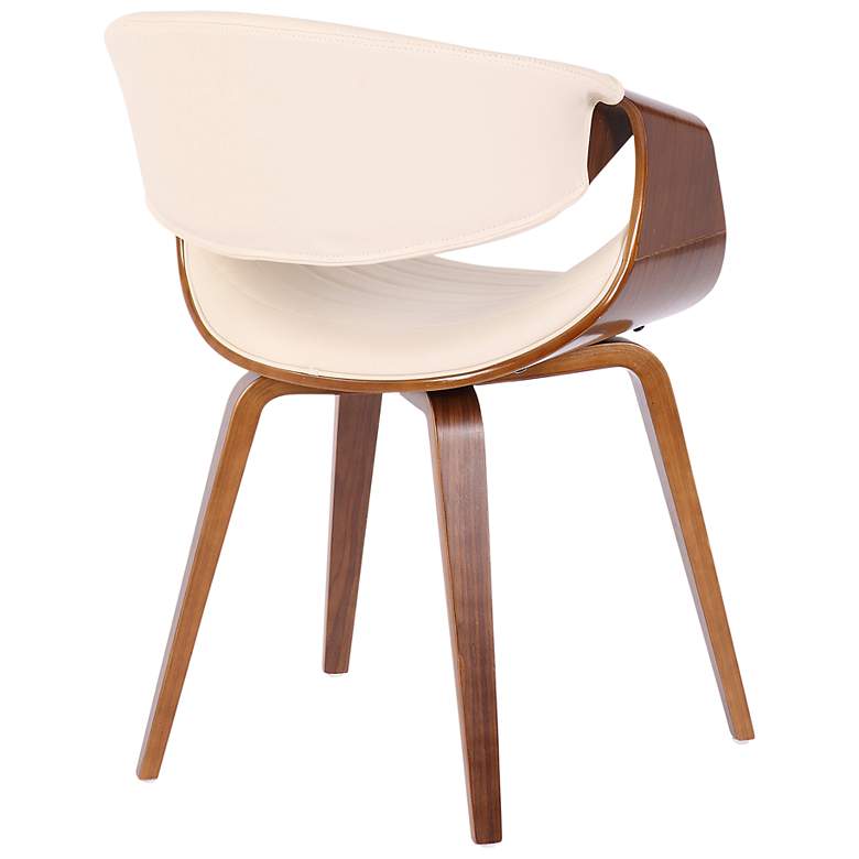 Image 4 Symphony Dining/Accent Chair in Walnut Wood and Cream PU by LumiSource more views