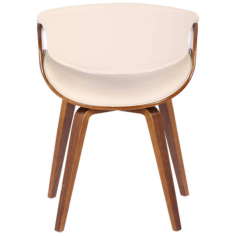 Image 5 Symphony Dining/Accent Chair in Walnut Wood and Cream PU by LumiSource more views