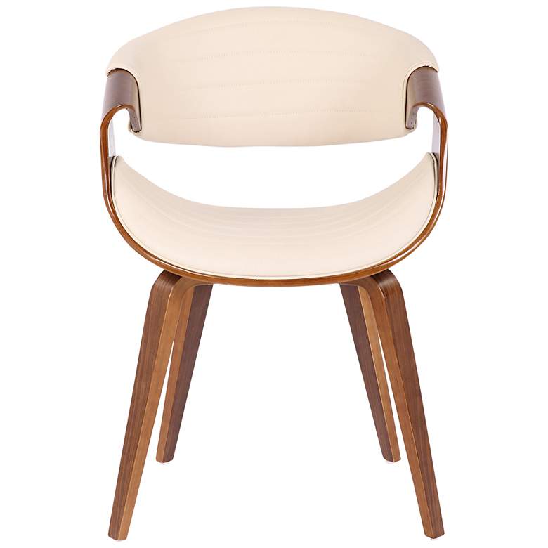Image 6 Symphony Dining/Accent Chair in Walnut Wood and Cream PU by LumiSource more views
