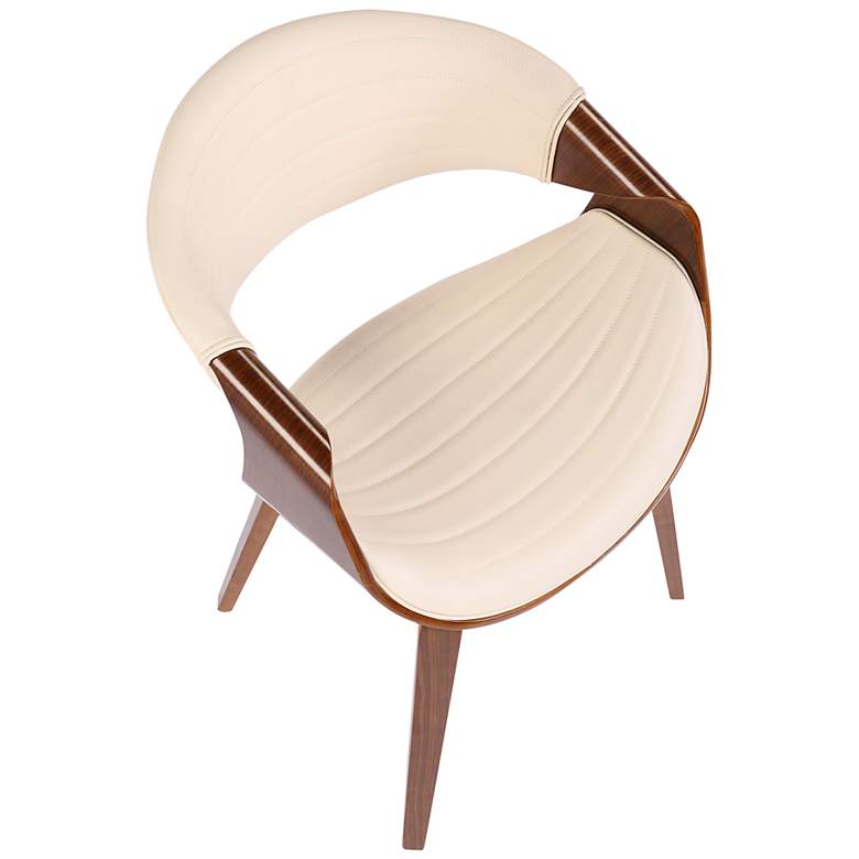 Image 7 Symphony Dining/Accent Chair in Walnut Wood and Cream PU by LumiSource more views