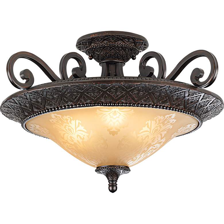 Image 1 Symphony Oil-Rubbed Bronze 22 1/2 inch Wide Ceiling Light