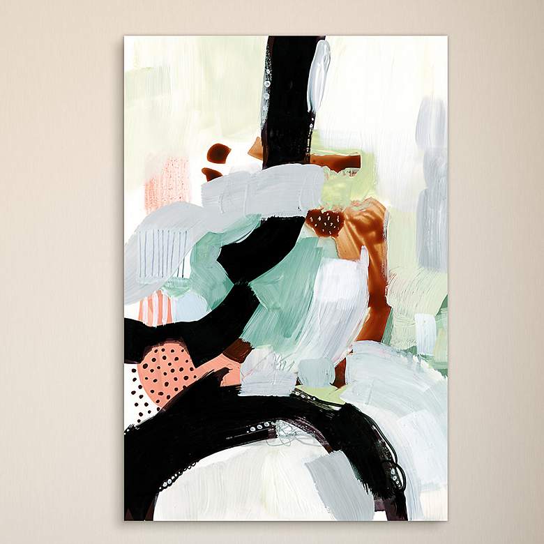 Image 2 Synchronal I 48" High Free Floating Tempered Glass Wall Art