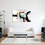 Synchronal I 48" High Free Floating Tempered Glass Wall Art in scene