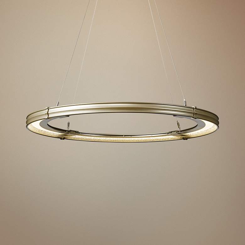 Image 1 Synchronicity Aria 34 1/4"W Soft Gold LED Pendant Light