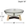 Synchrony 16" Wide Clear Tempered Glass Decorative Bowl