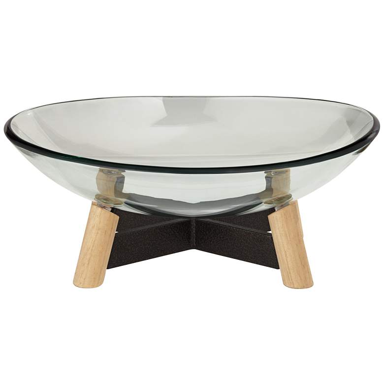 Image 2 Synchrony 17 3/4" Wide Clear Tempered Glass Decorative Bowl