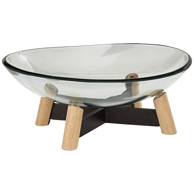 Image 4 Synchrony 17 3/4" Wide Clear Tempered Glass Decorative Bowl more views