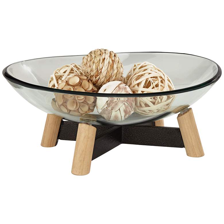 Image 5 Synchrony 17 3/4" Wide Clear Tempered Glass Decorative Bowl more views