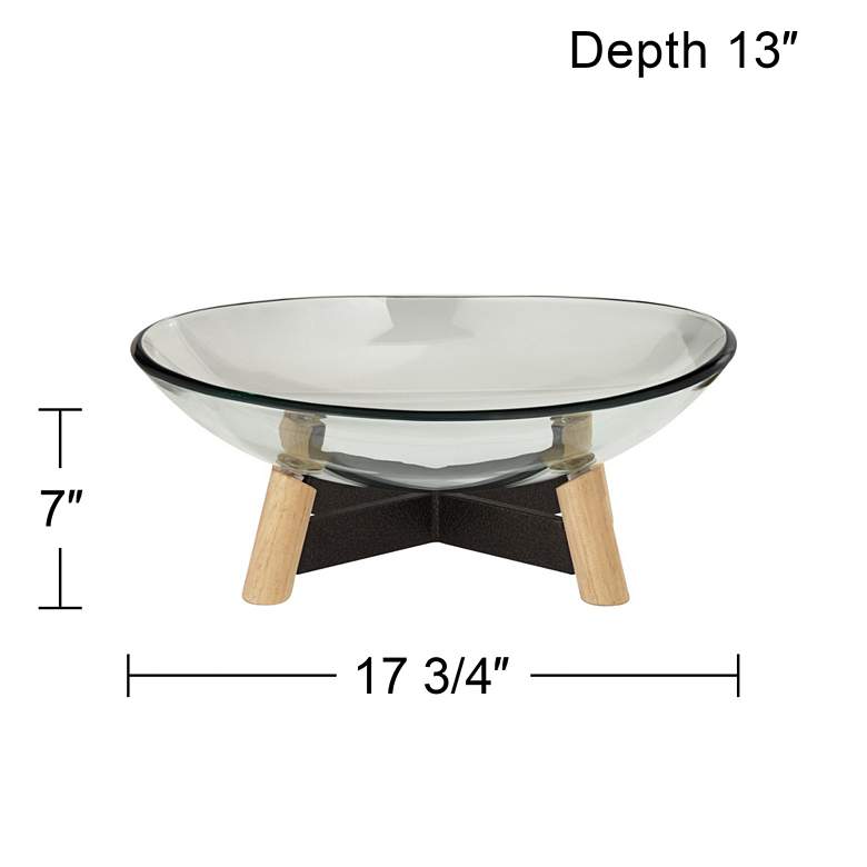 Image 6 Synchrony 17 3/4" Wide Clear Tempered Glass Decorative Bowl more views