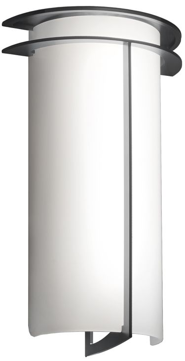 Synergy 14" High Dark Iron|Opal Acrylic Exterior Sconce LED